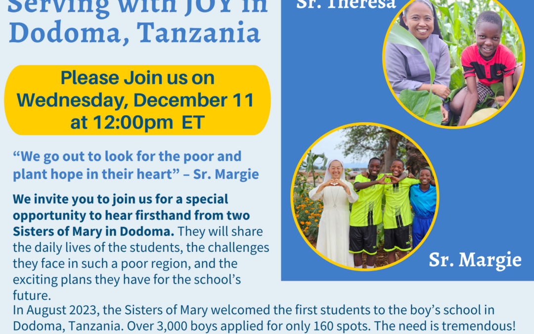 December 16, 2024 | Dodoma Webinar with Sr Margie and Sr Theresa